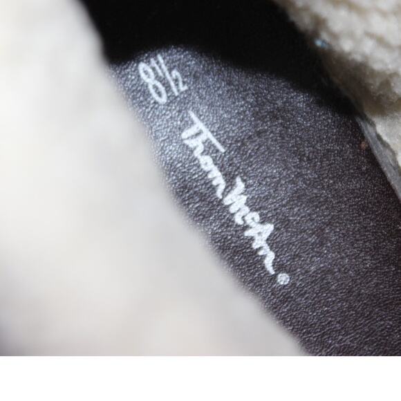 Thom McAn Brown Suede Side Zip Ankle Boots Booties Size 8.5 Contrast Stitching - Picture 8 of 10